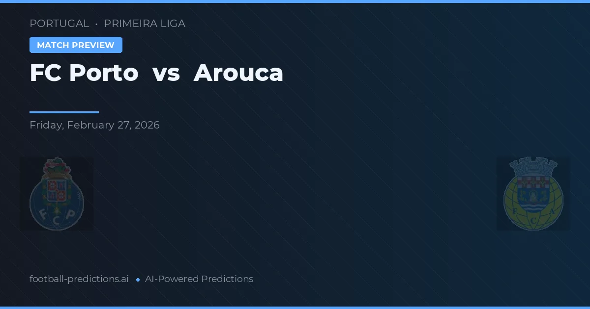 FC Porto vs Arouca — voorspelling en vooruitblik wedstrijd