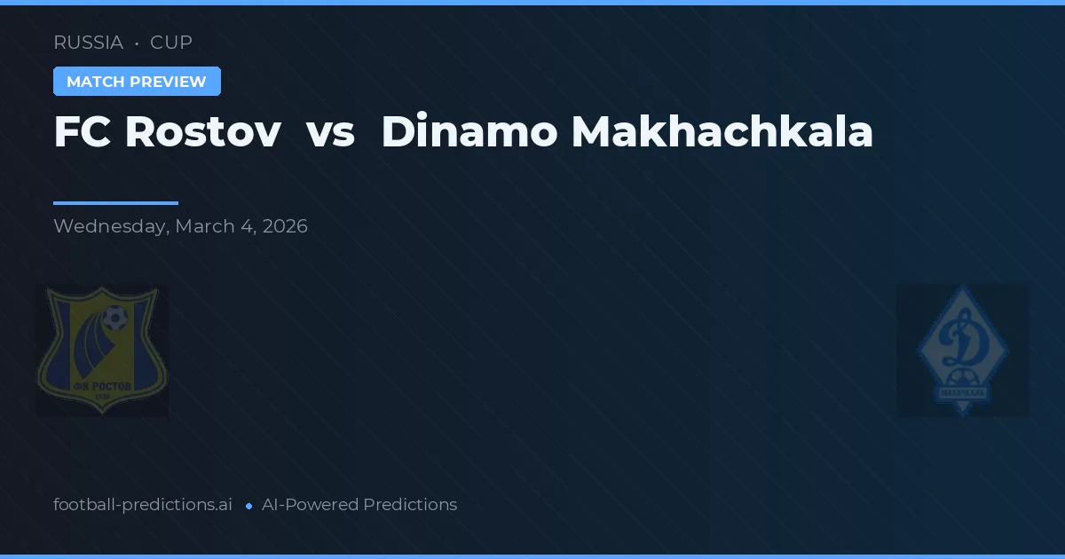 FC Rostov vs Dinamo Makhachkala — voorspelling en vooruitblik wedstrijd