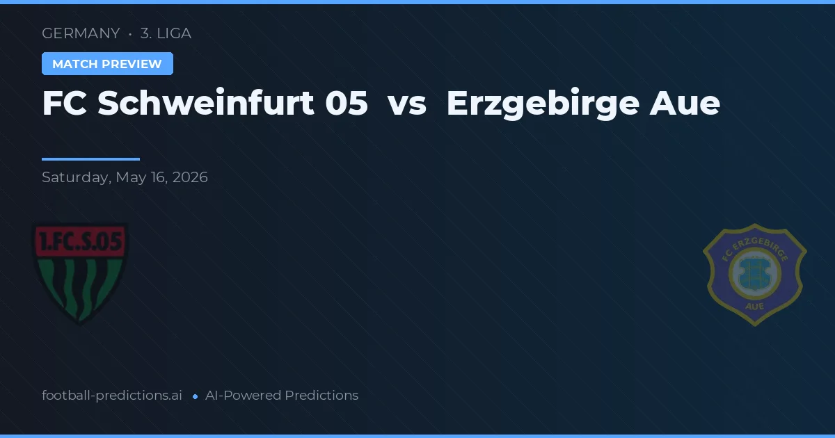 FC Schweinfurt 05 vs Erzgebirge Aue — voorspelling en vooruitblik wedstrijd