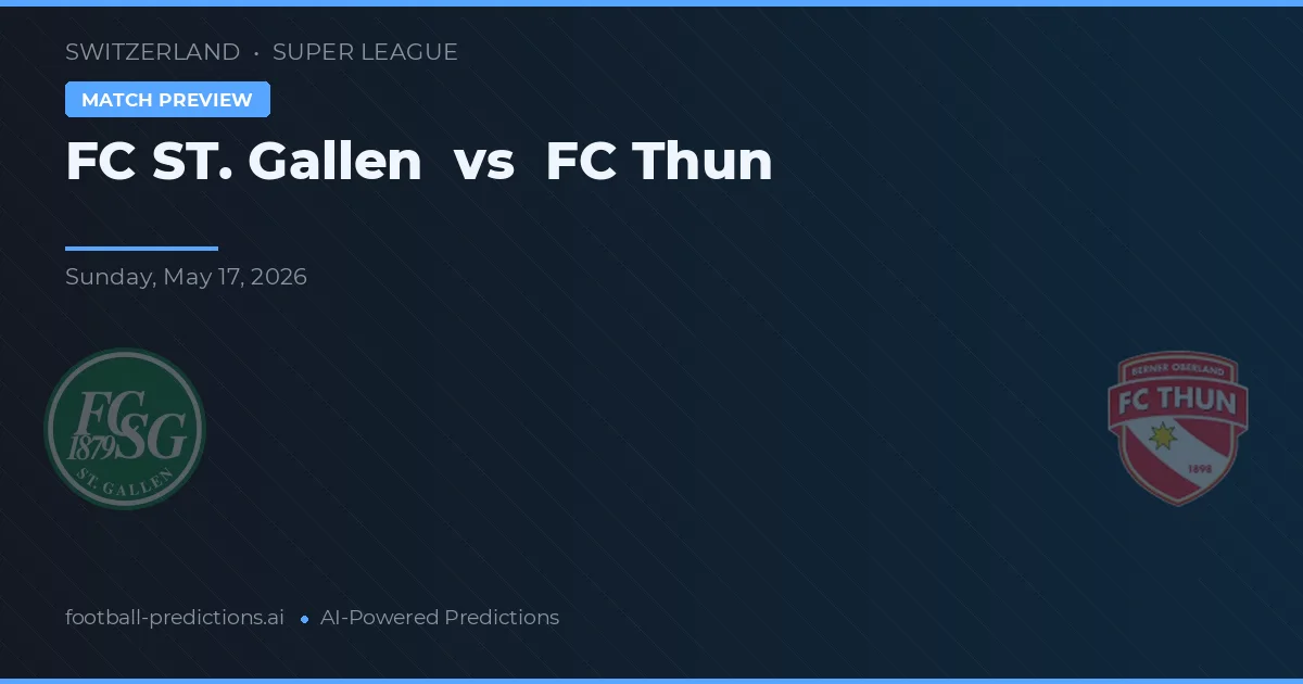 FC St. Gallen vs FC Thun — voorspelling en vooruitblik wedstrijd