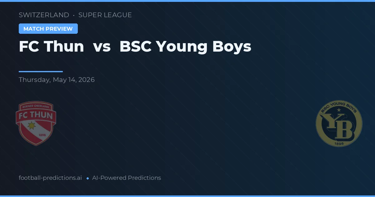 FC Thun vs BSC Young Boys — voorspelling en vooruitblik wedstrijd
