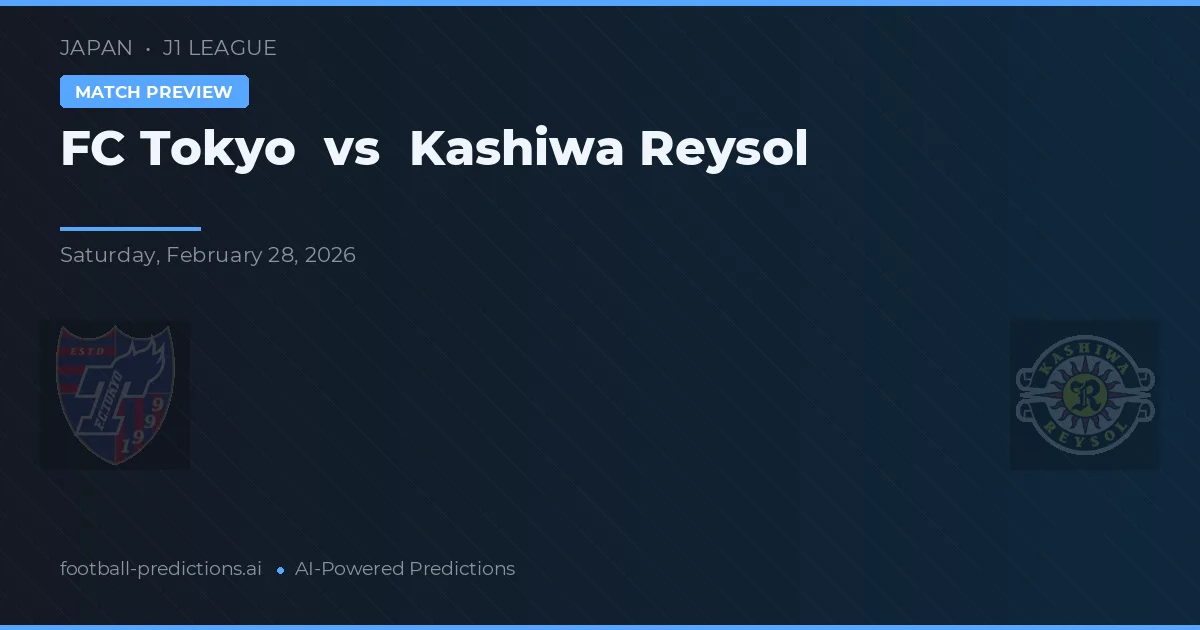 FC Tokio vs Kashiwa Reysol — voorspelling en vooruitblik wedstrijd