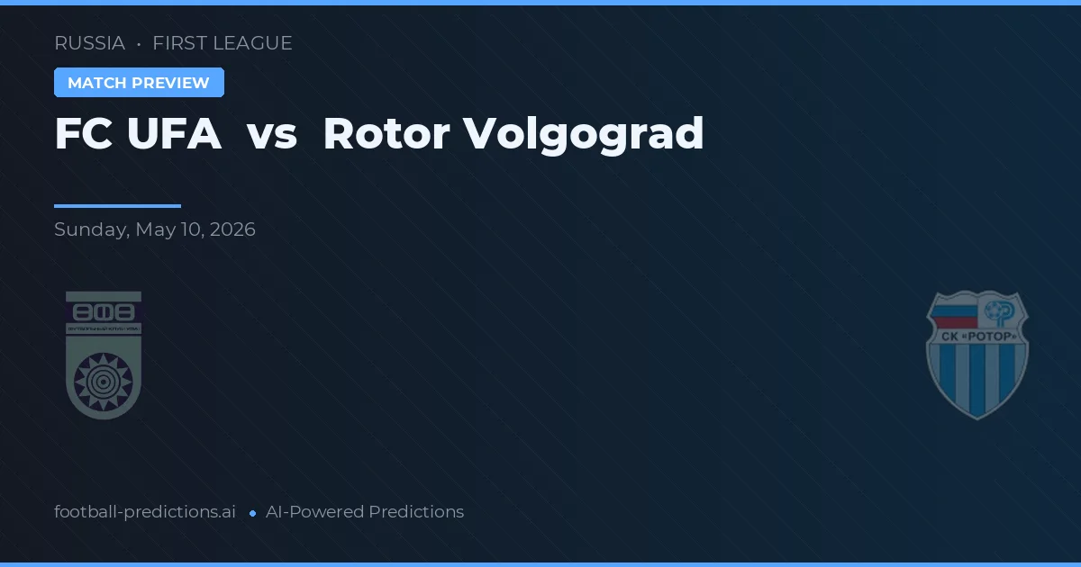 FC UFA vs Rotor Volgograd — voorspelling en vooruitblik wedstrijd