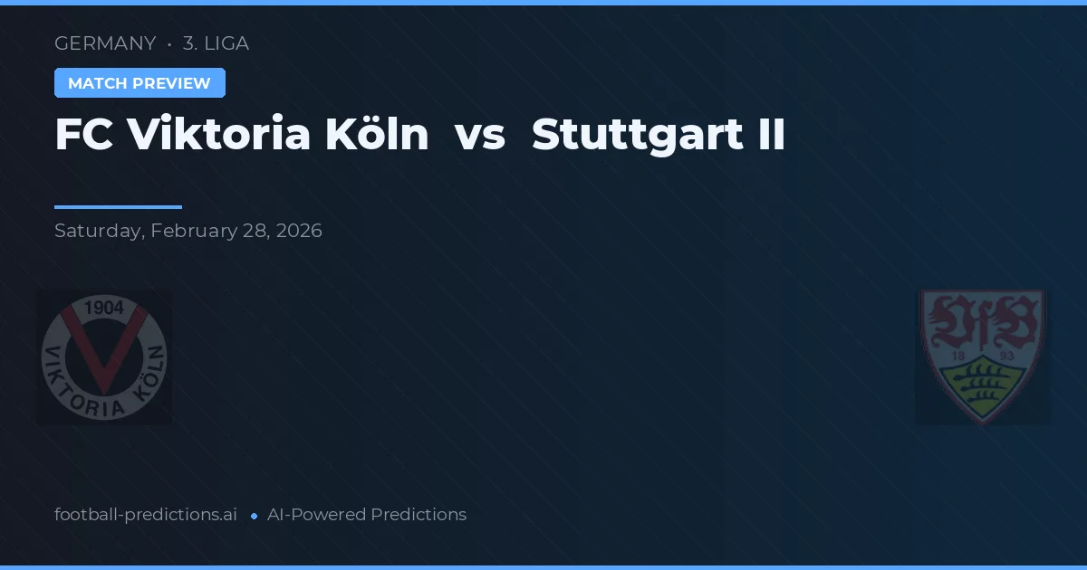 FC Viktoria Köln vs Stuttgart II — voorspelling en vooruitblik wedstrijd