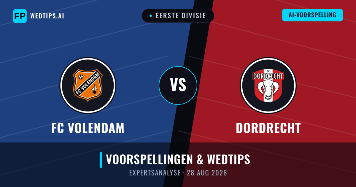 FC Volendam vs Dordrecht — voorspelling en vooruitblik wedstrijd