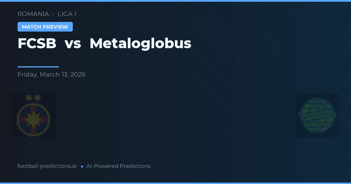 FCSB vs Metaloglobus — voorspelling en vooruitblik wedstrijd