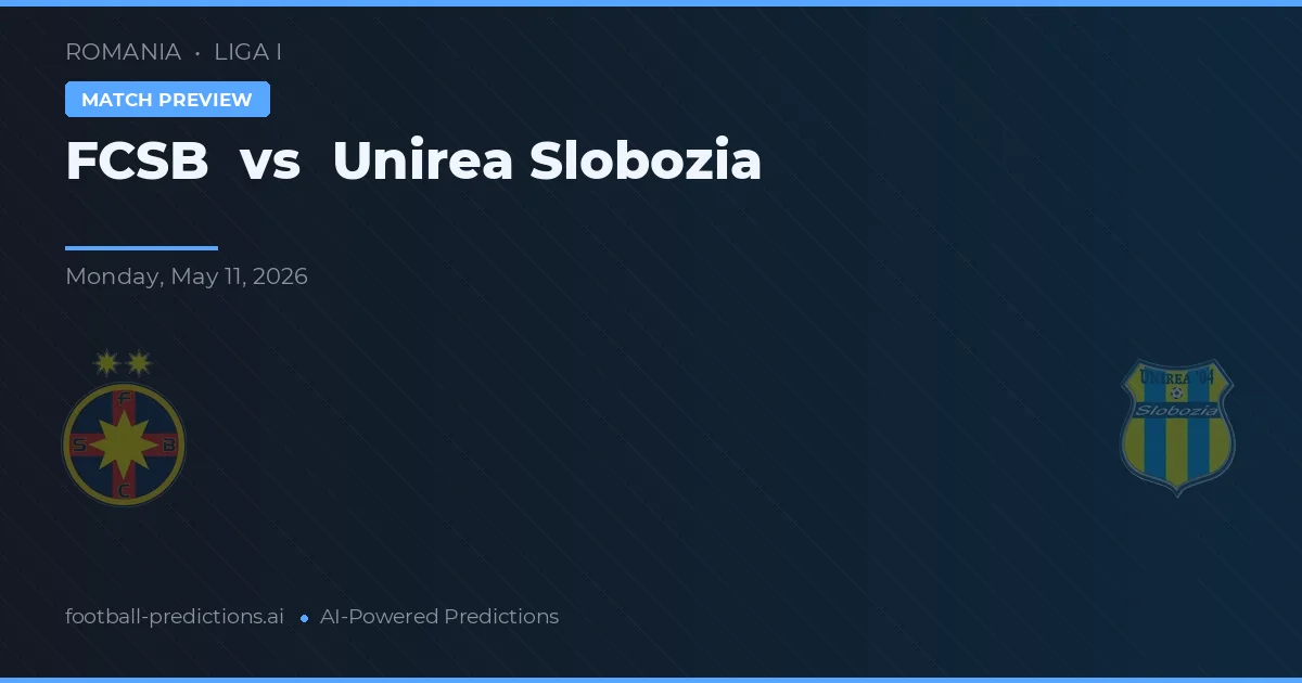 FCSB vs Unirea Slobozia — voorspelling en vooruitblik wedstrijd