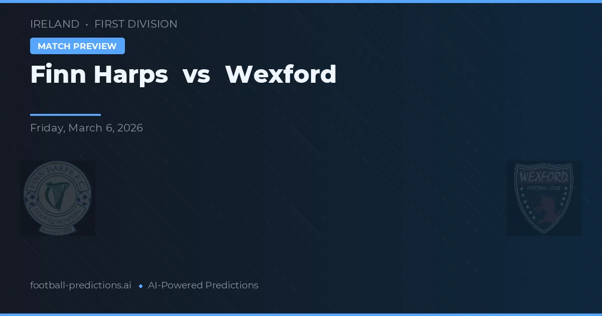 Finn Harps vs Wexford — voorspelling en vooruitblik wedstrijd