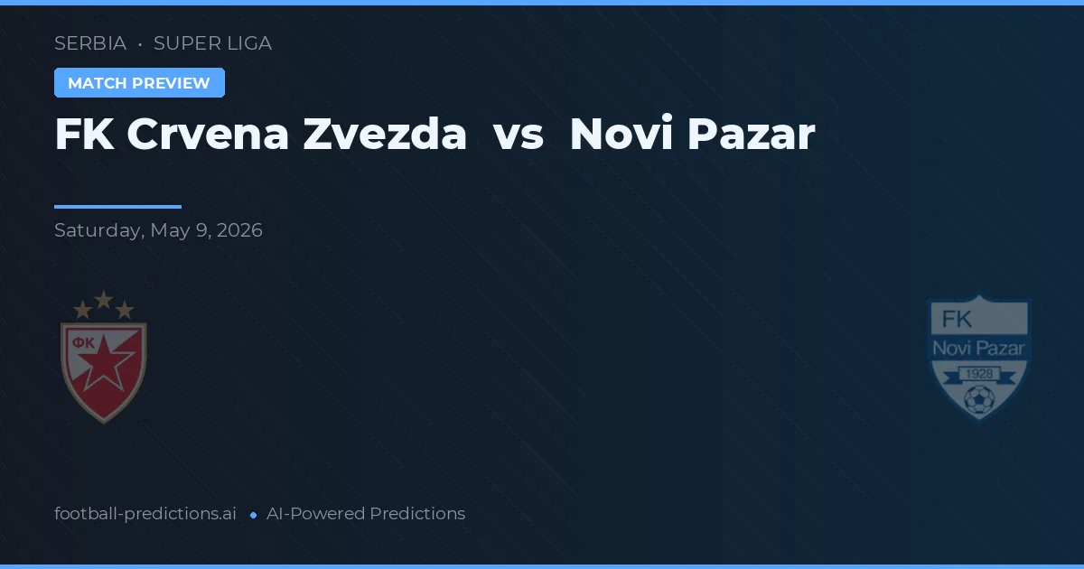 FK Crvena Zvezda vs Novi Pazar — voorspelling en vooruitblik wedstrijd