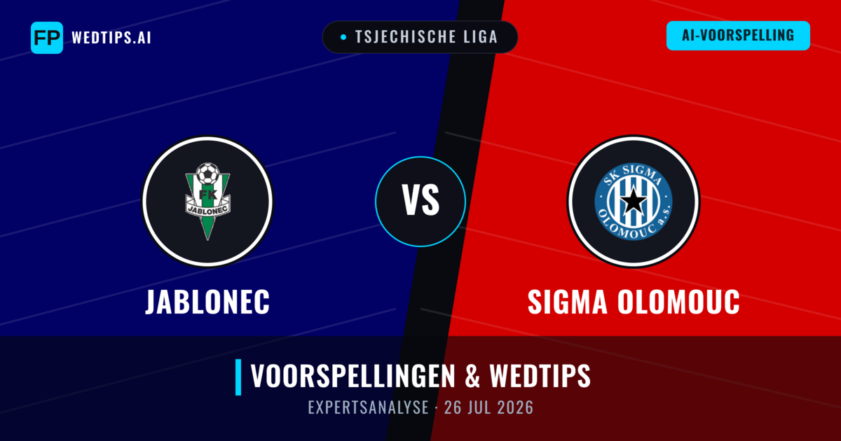 Jablonec vs Sigma Olomouc — voorspelling en vooruitblik wedstrijd
