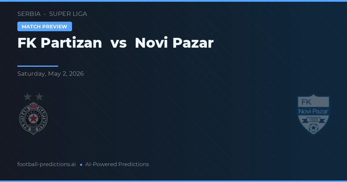 FK Partizan vs Novi Pazar — voorspelling en vooruitblik wedstrijd