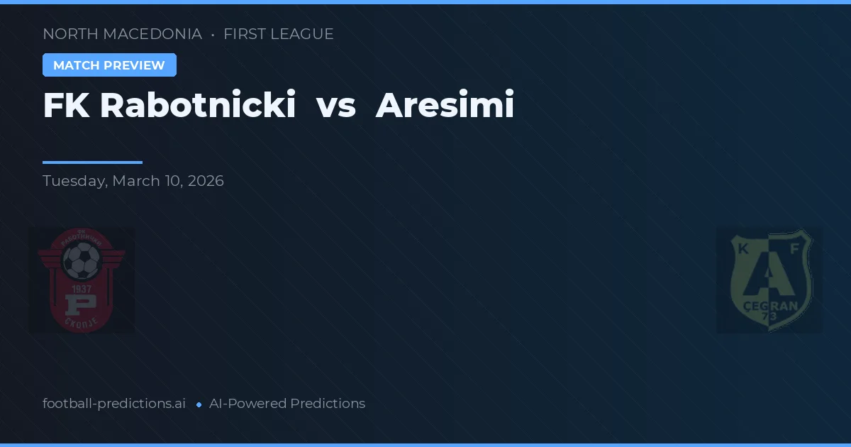 FK Rabotnički vs Aresimi — voorspelling en vooruitblik wedstrijd