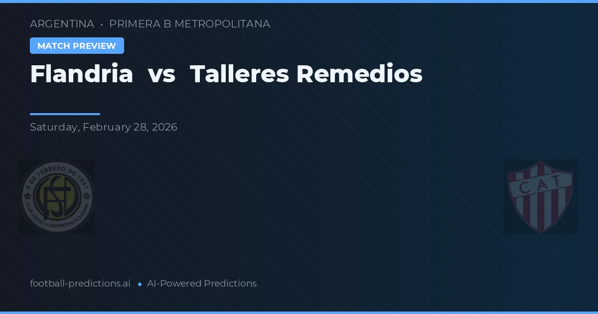 Flandria vs Talleres Remedios — voorspelling en vooruitblik wedstrijd