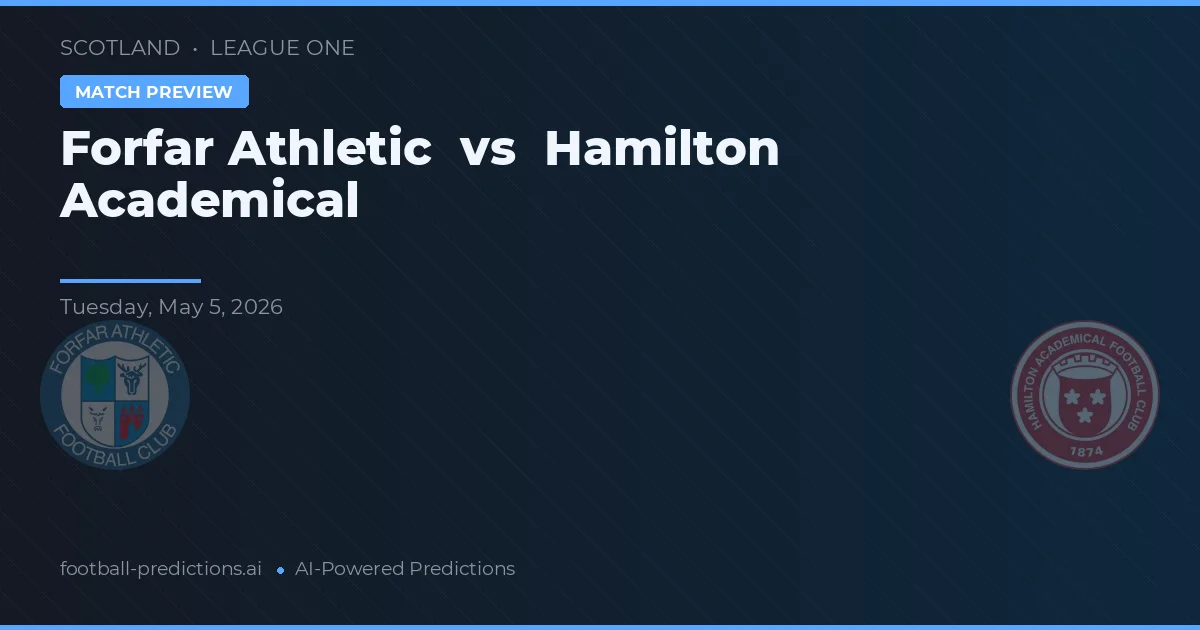 Forfar Athletic vs Hamilton Academical — voorspelling en vooruitblik wedstrijd