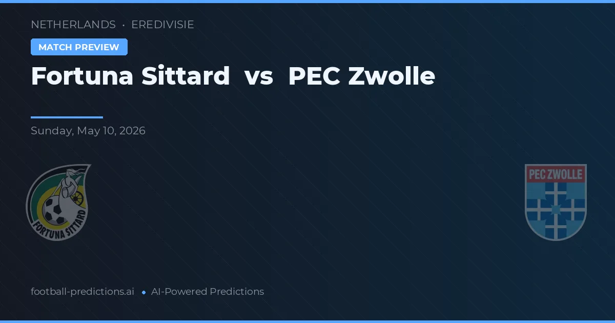 Fortuna Sittard vs PEC Zwolle — voorspelling en vooruitblik wedstrijd