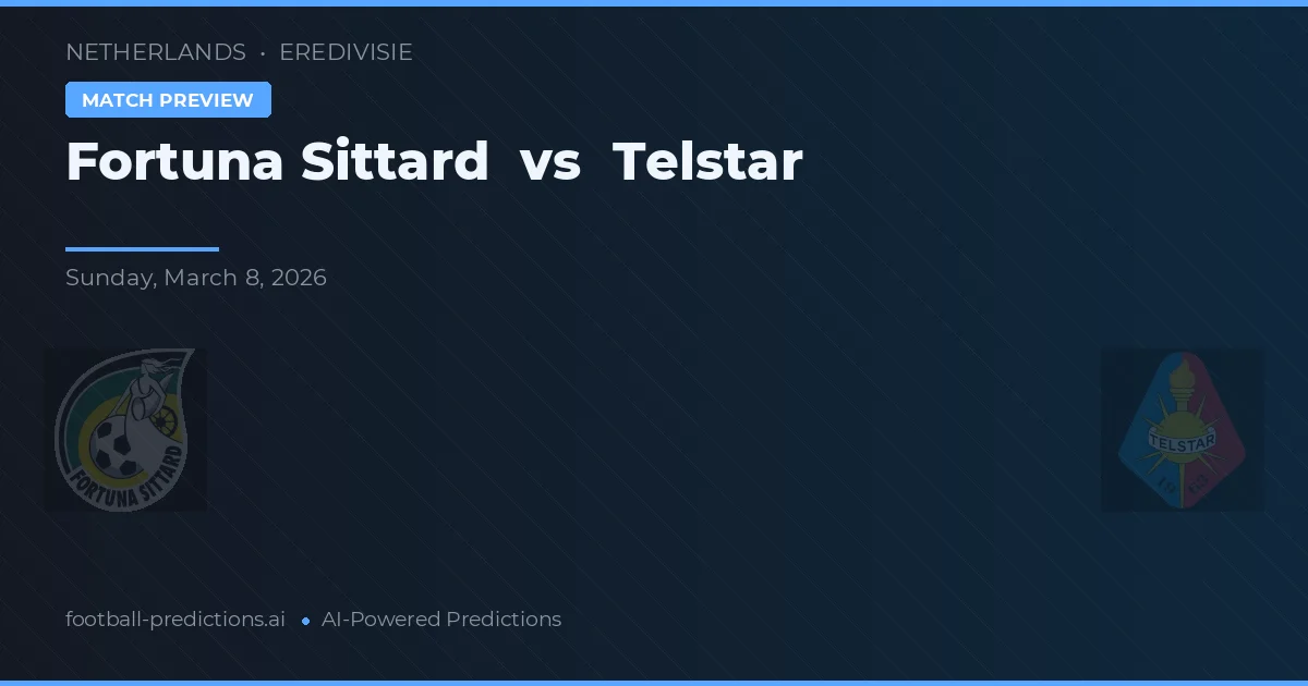 Fortuna Sittard vs Telstar — voorspelling en vooruitblik wedstrijd