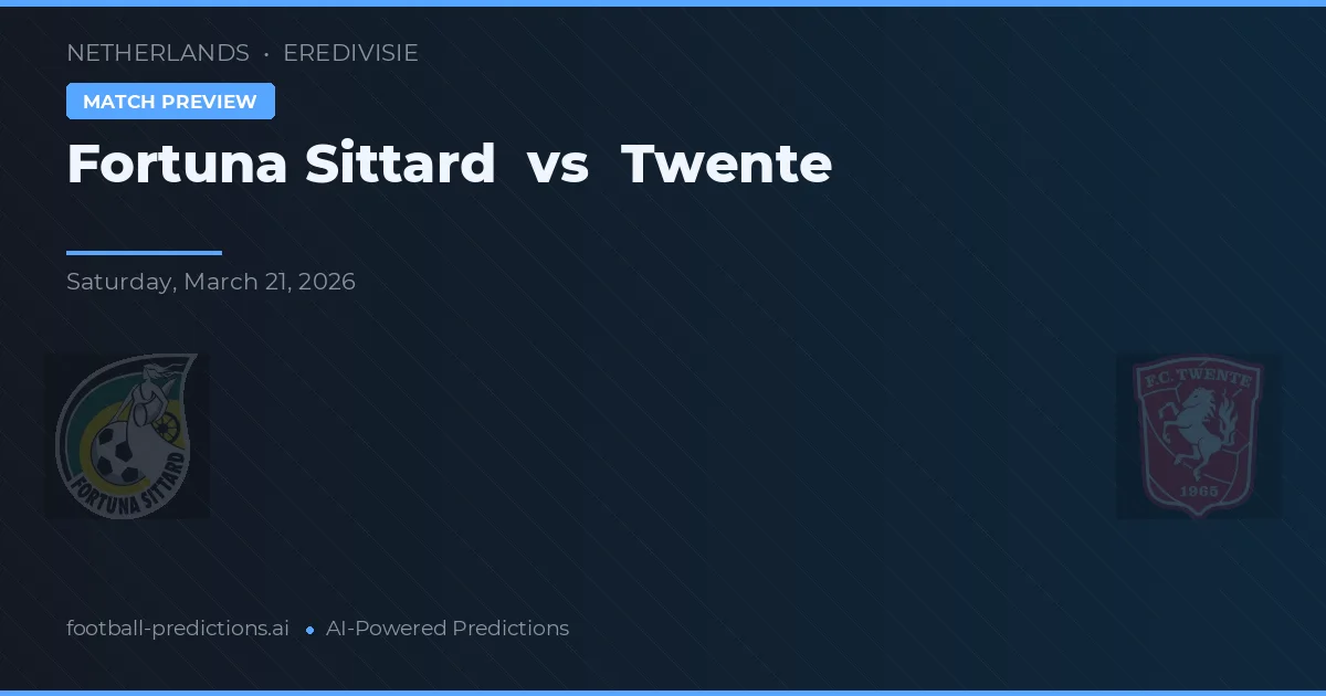Fortuna Sittard vs FC Twente — voorspelling en vooruitblik wedstrijd