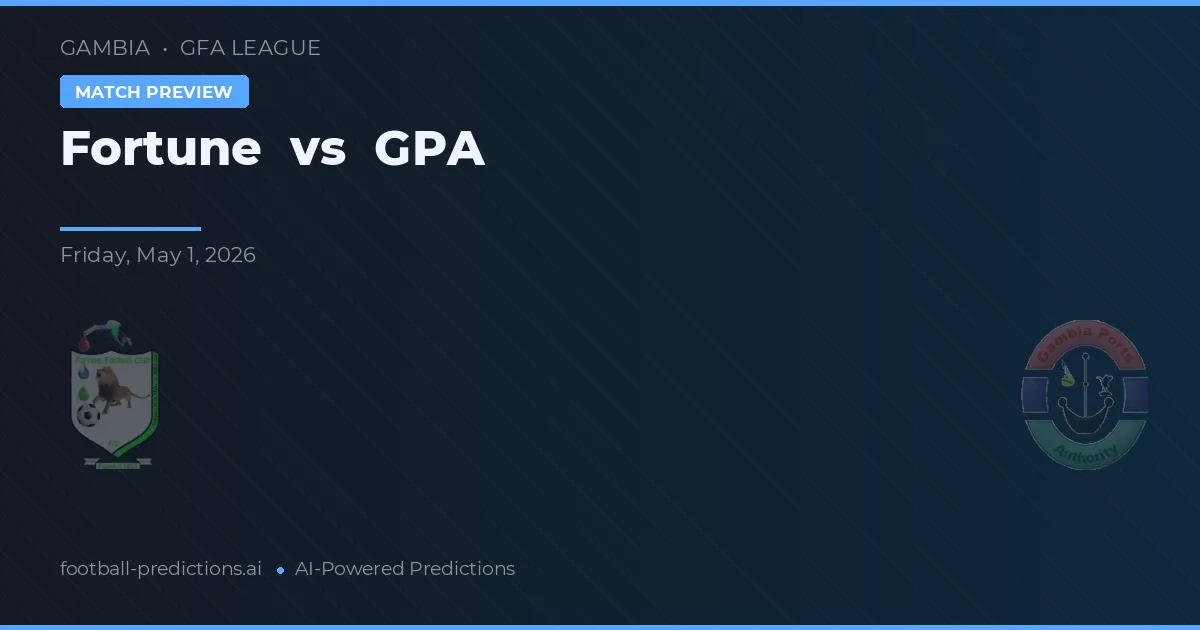 Fortune vs GPA — voorspelling en vooruitblik wedstrijd
