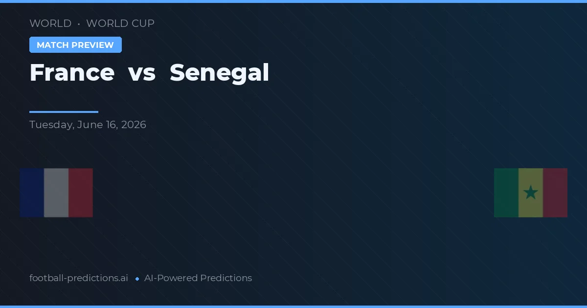 Frankrijk vs Senegal — voorspelling en vooruitblik wedstrijd