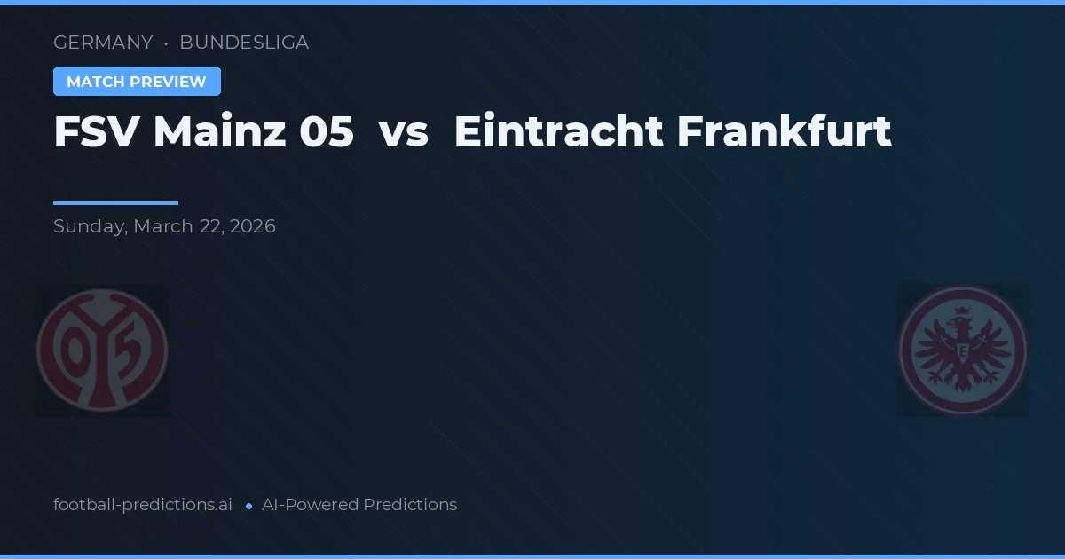 FSV Mainz 05 vs Eintracht Frankfurt — voorspelling en vooruitblik wedstrijd