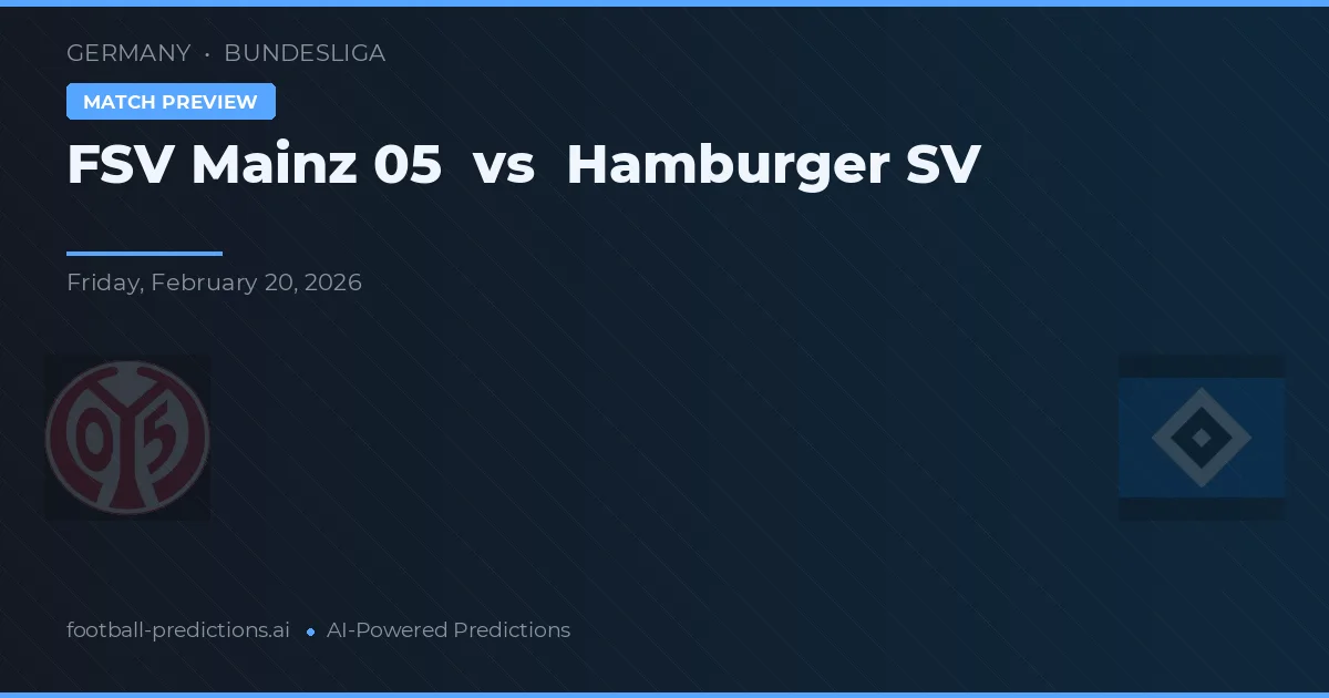 FSV Mainz 05 vs Hamburger SV — voorspelling en vooruitblik wedstrijd