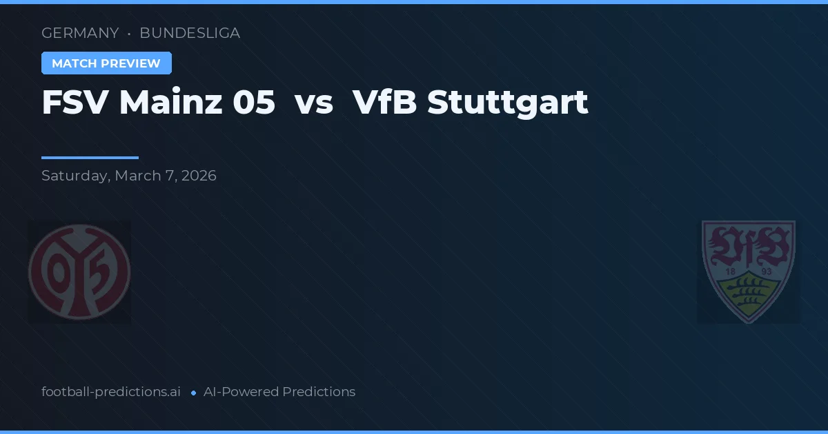 FSV Mainz 05 vs VfB Stuttgart — voorspelling en vooruitblik wedstrijd