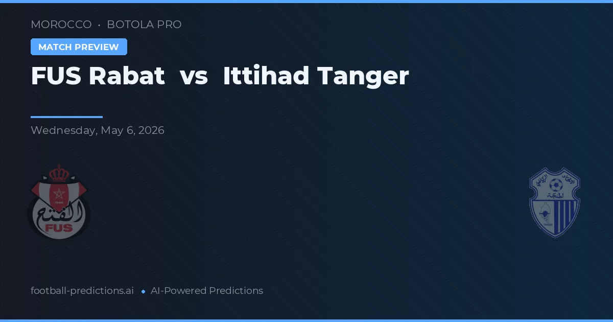 FUS Rabat vs Ittihad Tanger — voorspelling en vooruitblik wedstrijd