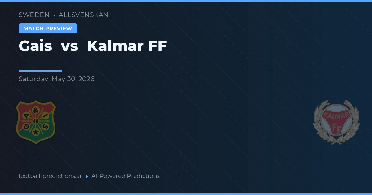 Gais vs Kalmar FF — voorspelling en vooruitblik wedstrijd