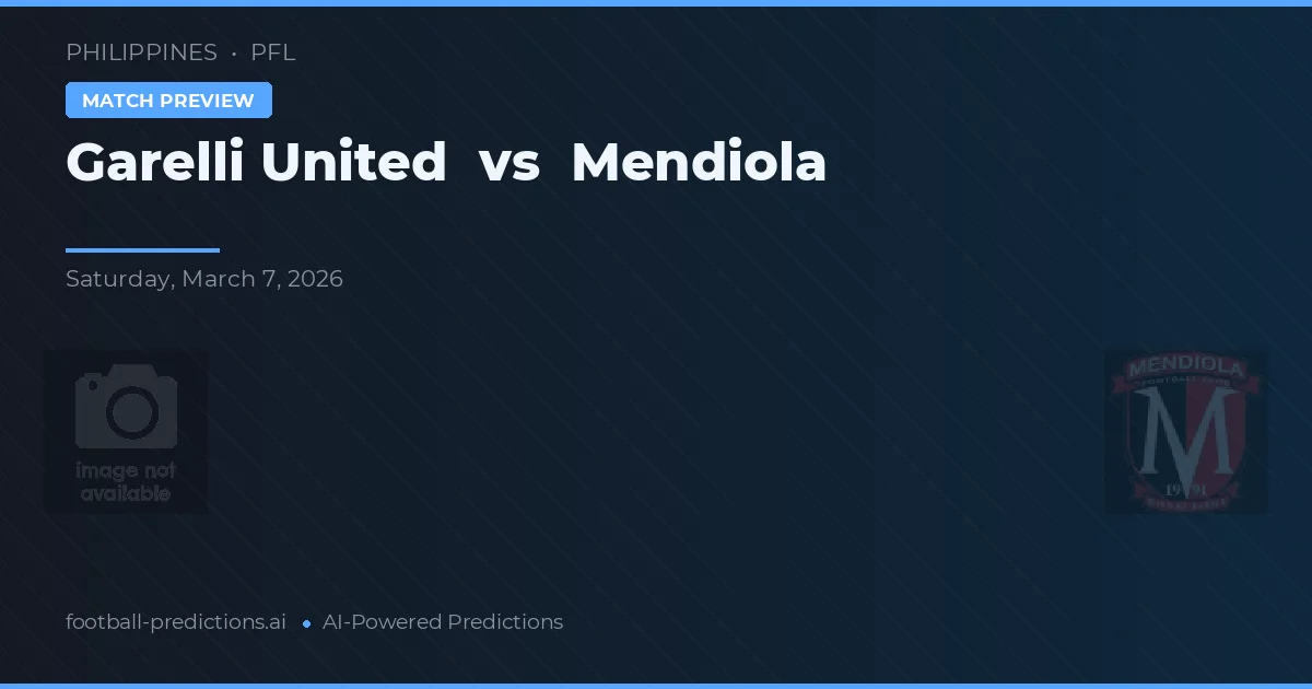 Garelli United vs Mendiola — voorspelling en vooruitblik wedstrijd