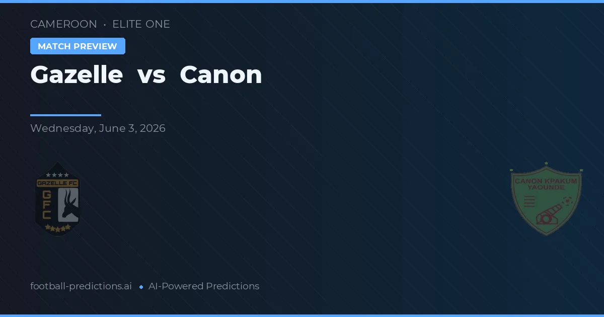 Gazelle vs Canon — voorspelling en vooruitblik wedstrijd