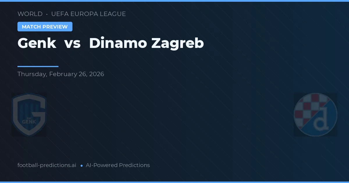 Genk vs Dinamo Zagreb — voorspelling en vooruitblik wedstrijd