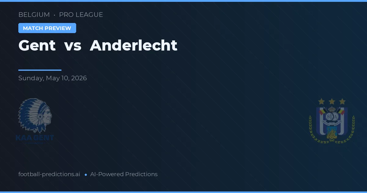 Gent vs Anderlecht — voorspelling en vooruitblik wedstrijd