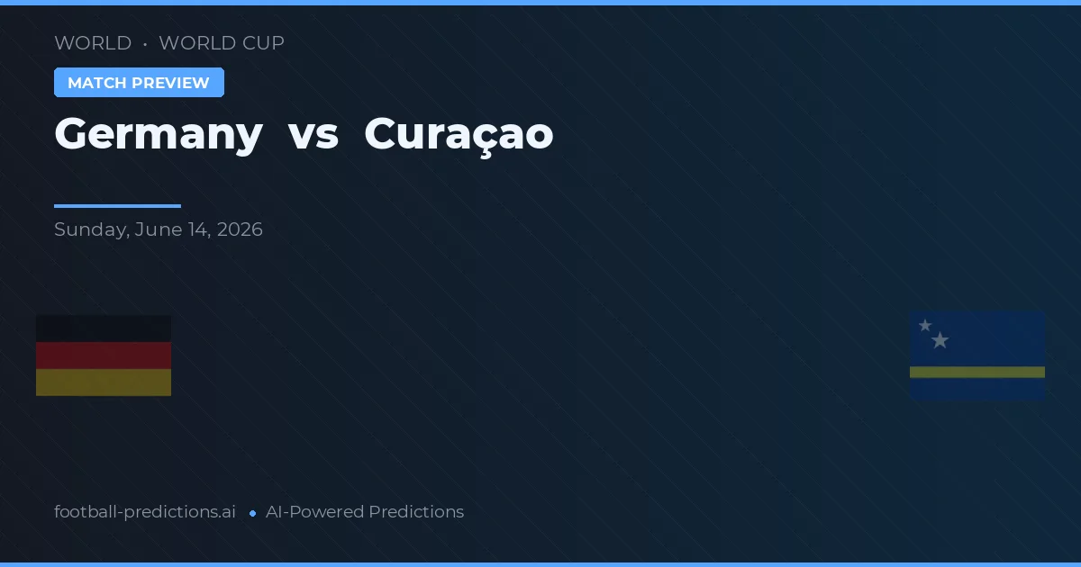 Duitsland vs Curaçao — voorspelling en vooruitblik wedstrijd