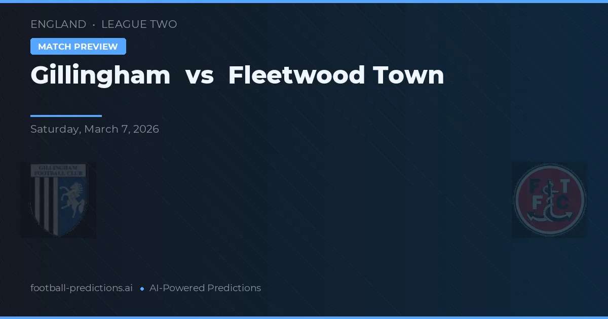 Gillingham vs Fleetwood Town — voorspelling en vooruitblik wedstrijd