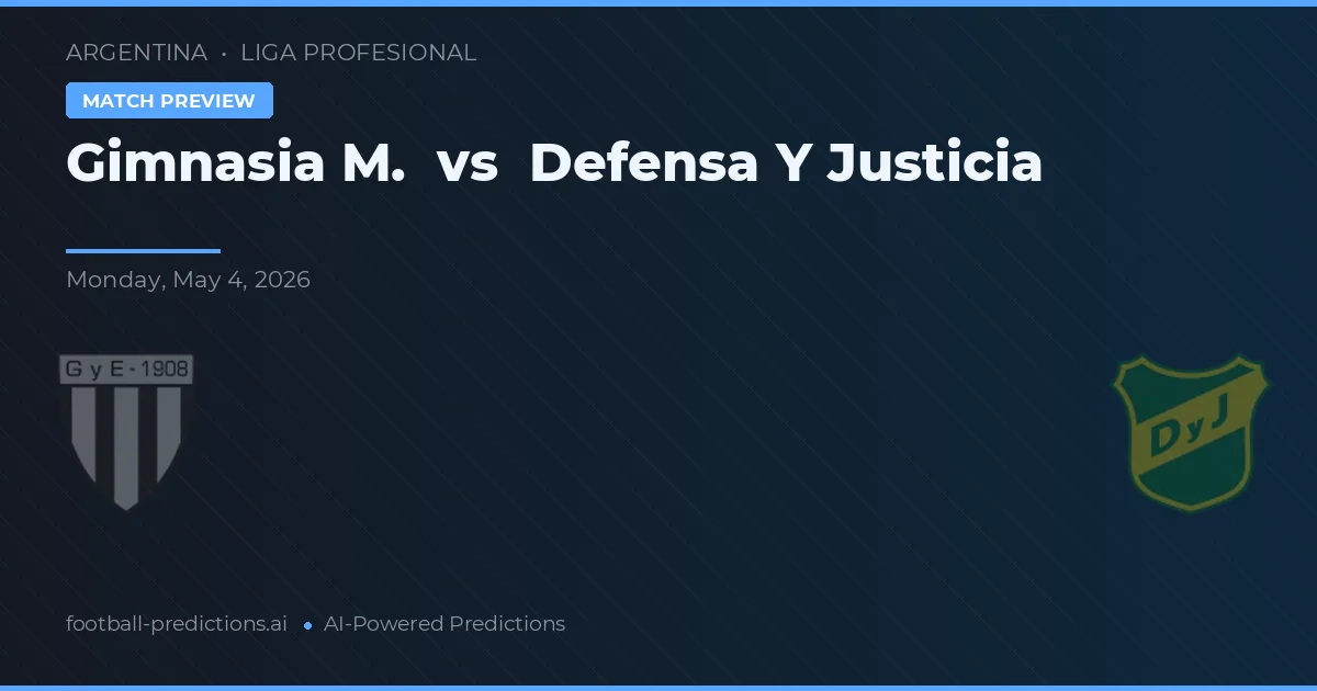 Gimnasia M. vs Defensa y Justicia — voorspelling en vooruitblik wedstrijd