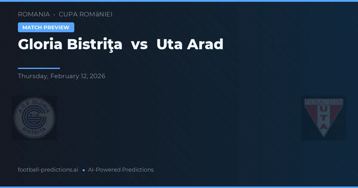 Gloria Bistriţa vs Uta Arad — voorspelling en vooruitblik wedstrijd