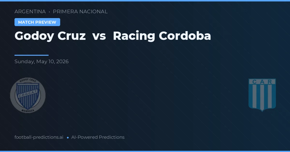Godoy Cruz vs Racing Córdoba — voorspelling en vooruitblik wedstrijd