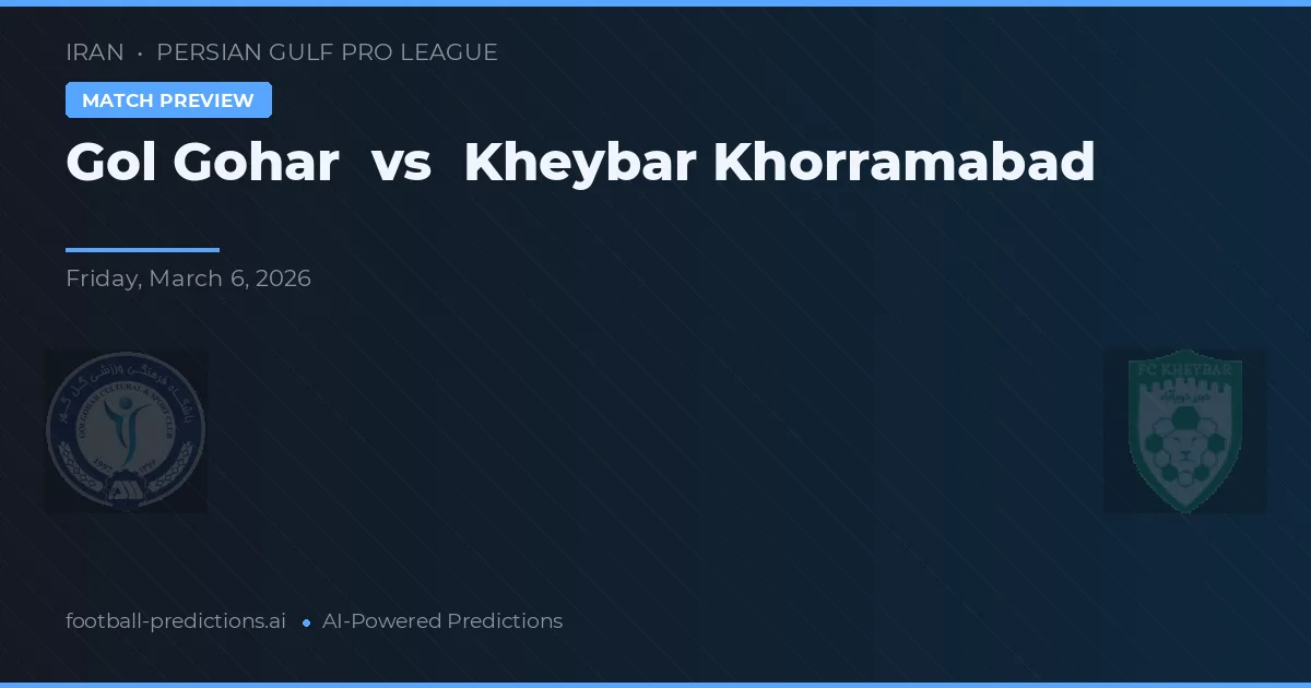 Gol Gohar vs Kheybar Khorramabad — voorspelling en vooruitblik wedstrijd