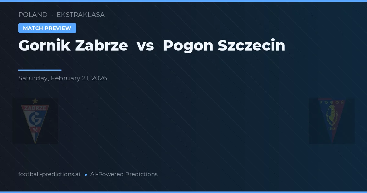 Gornik Zabrze vs Pogoń Szczecin — voorspelling en vooruitblik wedstrijd