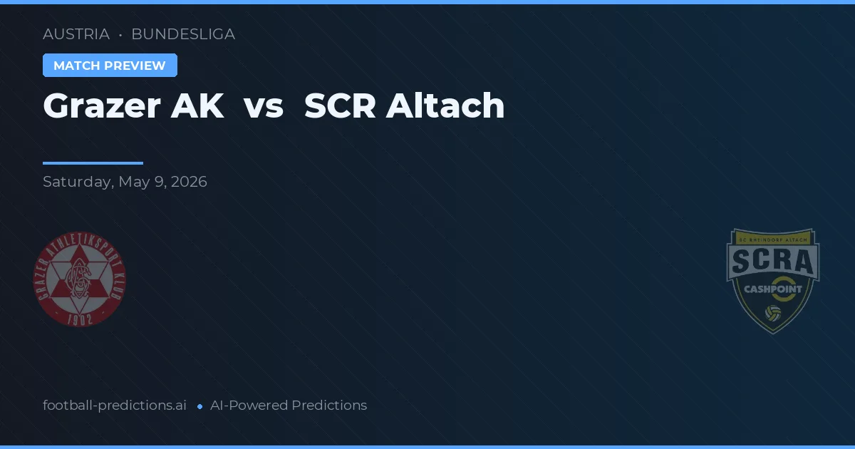 Grazer AK vs SCR Altach — voorspelling en vooruitblik wedstrijd