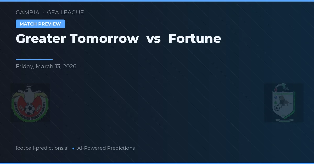 Greater Tomorrow vs Fortune — voorspelling en vooruitblik wedstrijd