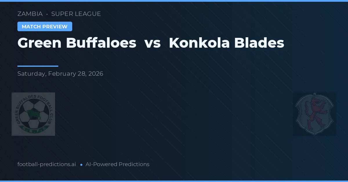 Green Buffaloes vs Konkola Blades — voorspelling en vooruitblik wedstrijd
