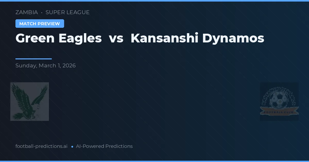 Green Eagles vs Kansanshi Dynamos — voorspelling en vooruitblik wedstrijd
