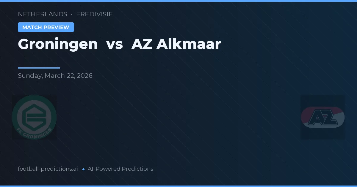 Groningen vs AZ Alkmaar — voorspelling en vooruitblik wedstrijd