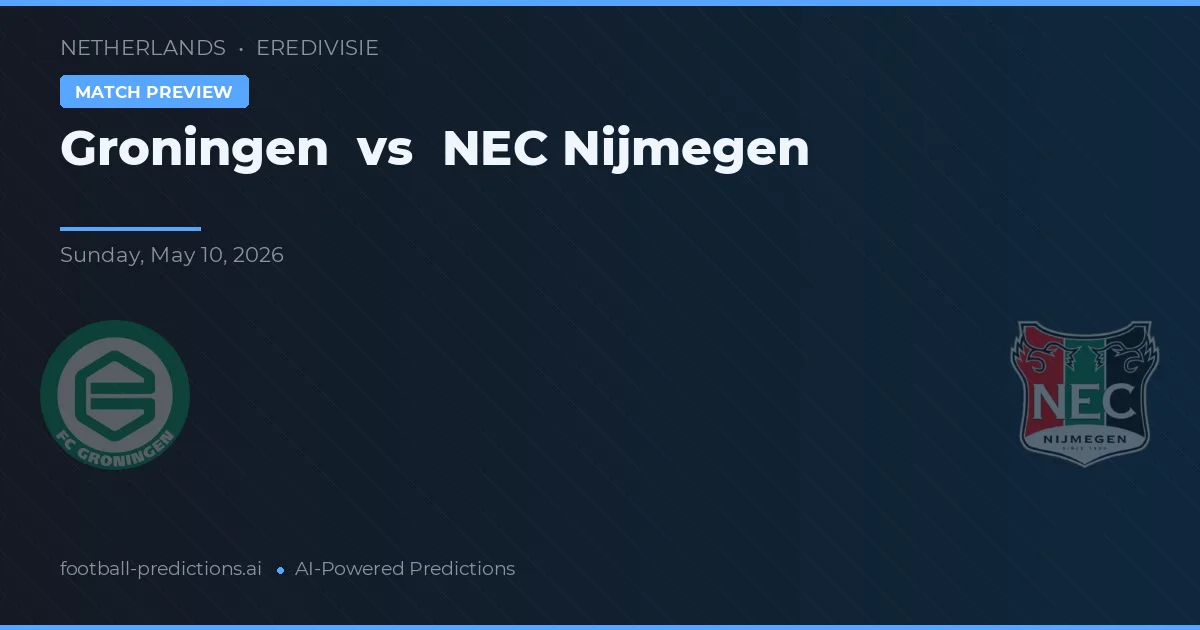 Groningen vs NEC Nijmegen — voorspelling en vooruitblik wedstrijd