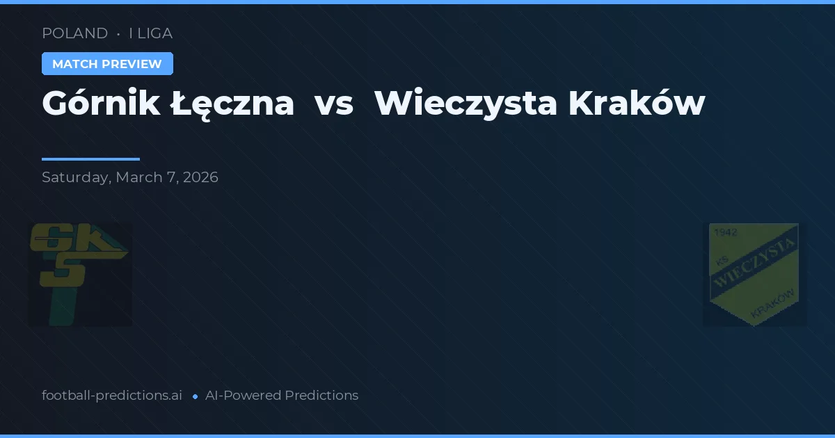 Górnik Łęczna vs Wieczysta Kraków — voorspelling en vooruitblik wedstrijd