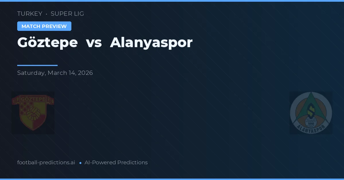 Göztepe vs Alanyaspor — voorspelling en vooruitblik wedstrijd