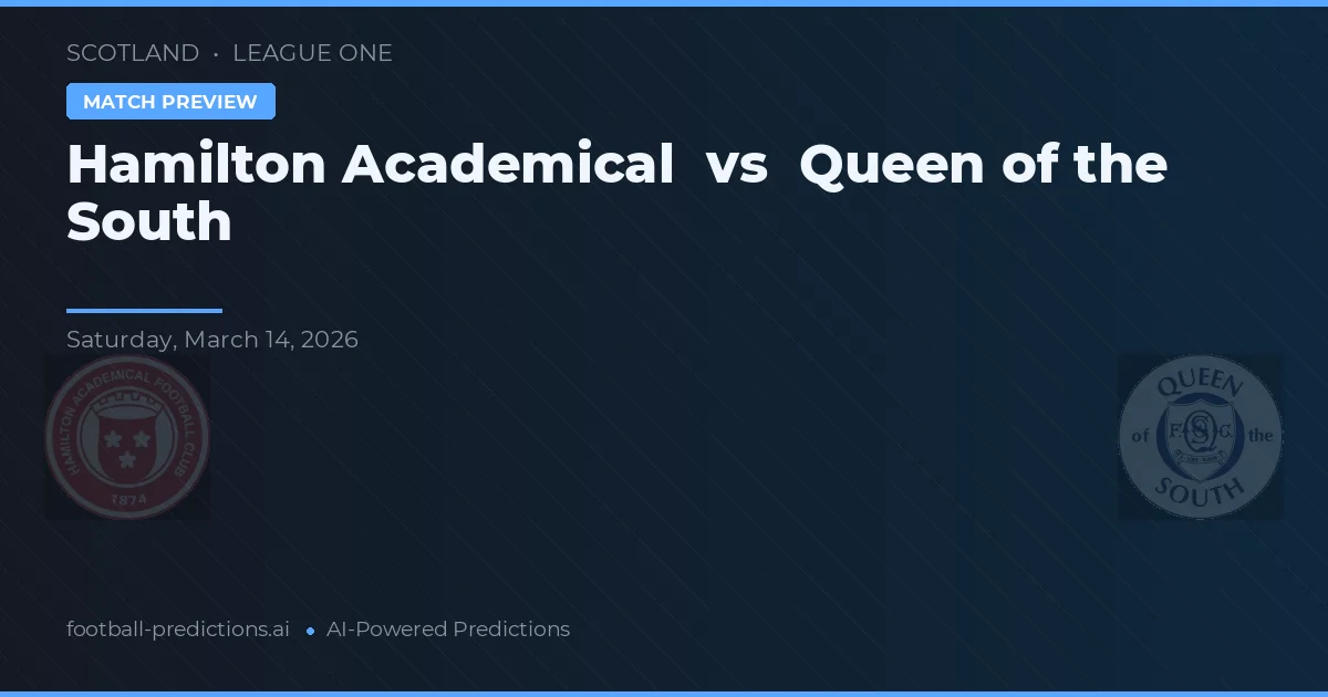 Hamilton Academical vs Queen of the South — voorspelling en vooruitblik wedstrijd