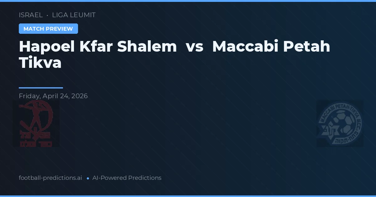 Maccabi Petah Tikva vs Hapoel Kfar Shalem — voorspelling en vooruitblik wedstrijd