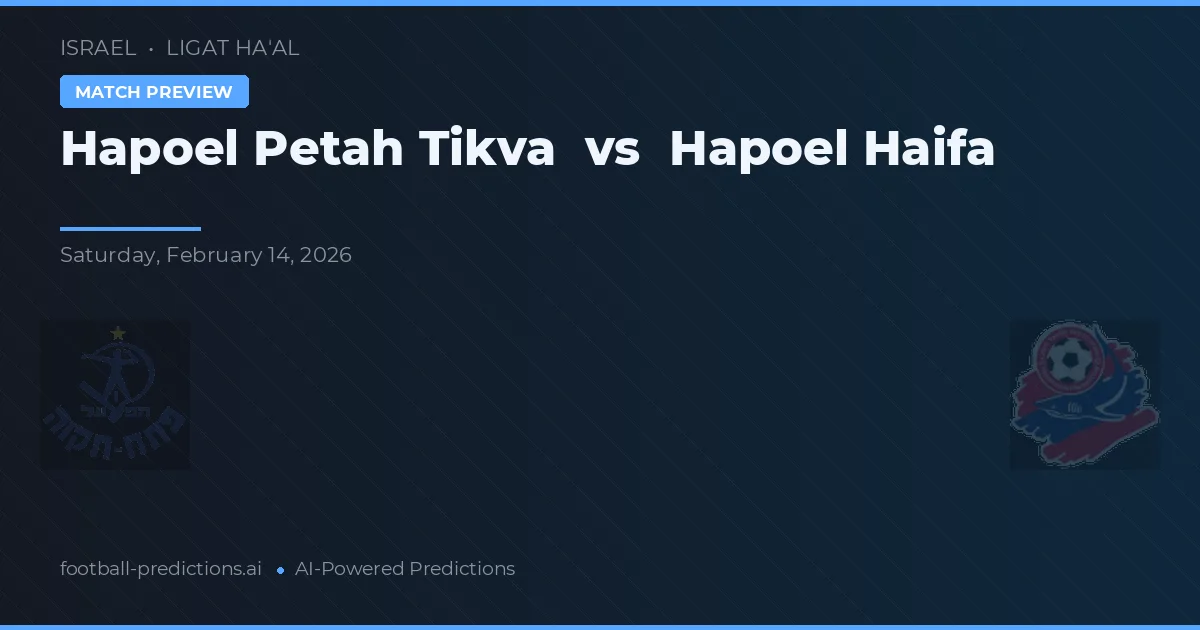 Hapoel Petah Tikva vs Hapoel Haifa — voorspelling en vooruitblik wedstrijd